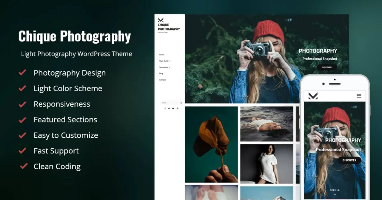 What should a photography website include?